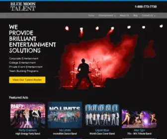 Bluemoontalent.com(Corporate event entertainment for your clients or staff. Book dance party bands) Screenshot