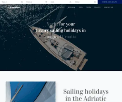 Bluemotion.hr(Luxury Sailing Holidays in Croatia) Screenshot