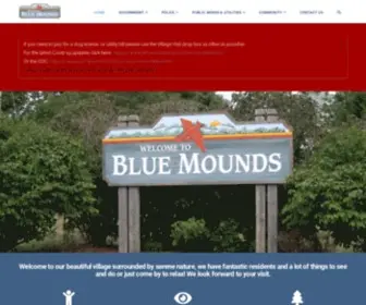 Bluemoundsvillage.com(Village Of Blue Mounds) Screenshot