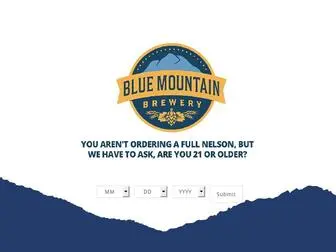 Bluemountainbrewery.com(Blue Mountain Brewery) Screenshot