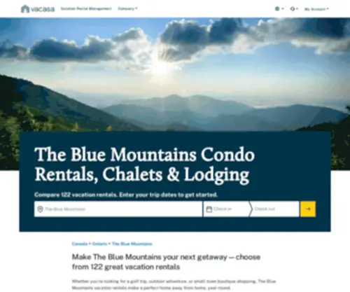 Bluemountainlodges.ca(The Blue Mountains Vacation Rentals) Screenshot