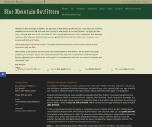 Bluemountainoutfitters.com(New Mexico Guided Elk Hunt) Screenshot