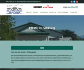 Bluemountainvetmt.com(Blue Mountain Veterinary Hospital & Surgery in Missoula MT) Screenshot