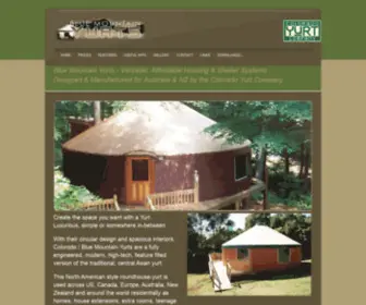 Bluemountainyurts.com(Blue Mountain Yurts Australia) Screenshot