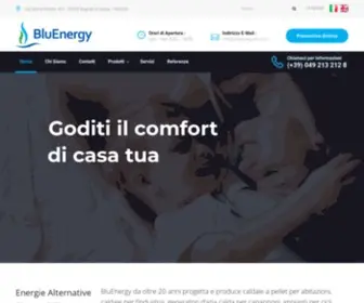 Bluenergysrl.com(Caldaie a Pellet e Generatori d'Aria Calda a Pellet BluEnergy) Screenshot