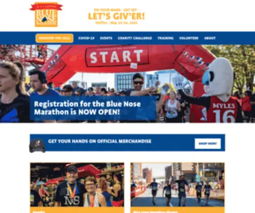 Bluenosemarathon.com(Blue Nose Marathon) Screenshot