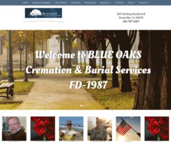 Blueoakscbs.com(BLUE OAKS Cremation & Burial Services) Screenshot