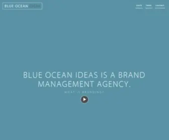 Blueoceanideas.com(A brand management agency with agency) Screenshot