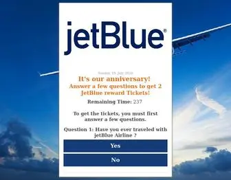 Blueofjetoffer.com(JetBlue Airline) Screenshot