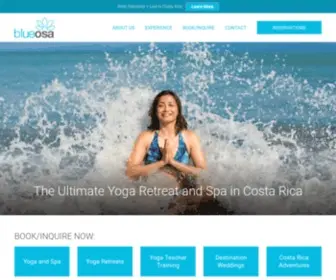 Blueosa.com(Retreats in Costa Rica) Screenshot