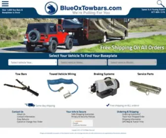 Blueoxtowbars.com(Blue Ox Towing Products Tow Bars) Screenshot