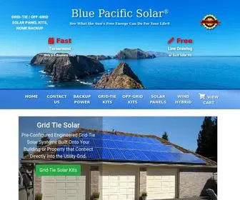 Bluepacificsolar.com(Solar Panel DIY Installation Kits) Screenshot