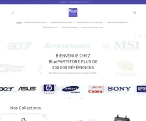 Bluepartstore.com(Boutique de Pièces et Accessoires Informatiques) Screenshot