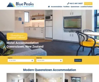 Bluepeaks.co.nz(Queenstown Motel Accommodation Motels Queenstown New Zealand) Screenshot