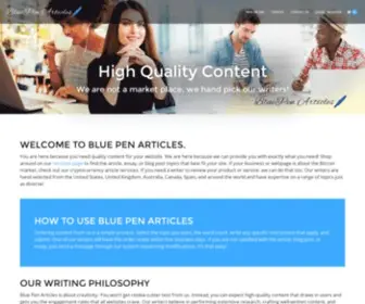 Bluepenarticles.com(Best Article writing service) Screenshot