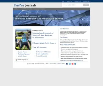 Bluepenjournals.org(Blue Pen Journals' Home) Screenshot