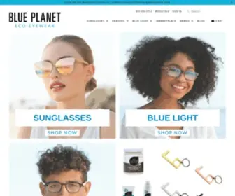 Blueplaneteyewear.com(Eco-Friendly Sunglasses and Reading glasses) Screenshot