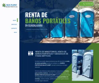 Blueplanetgdl.com.mx(Renta de baños portátiles en Guadalajara) Screenshot