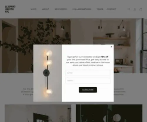 Blueprintlighting.com(Modern and classic custom NYC lighting) Screenshot
