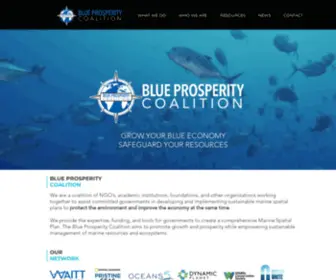 Blueprosperity.org(The Blue Prosperity Coalition) Screenshot