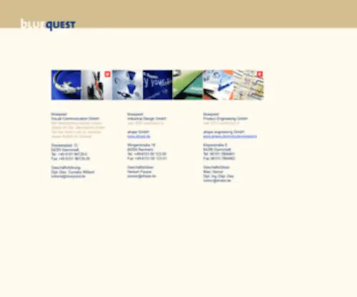 Bluequest.de(Grafikdesign, Corporate design, Imagebroschüren, Geschäftsausstattungen) Screenshot