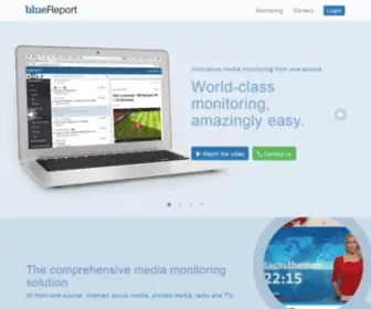 Bluereport.net(Innovative media monitoring with blueReport at a transparent fixed price) Screenshot