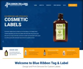 Blueribbonlabel.com(Blue Ribbon Tag and Label) Screenshot