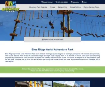 Blueridgeadventurepark.com(Blue Ridge Aerial Adventure Park) Screenshot