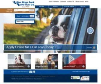 Blueridgebank.com(Blue Ridge Bank and Trust Co) Screenshot