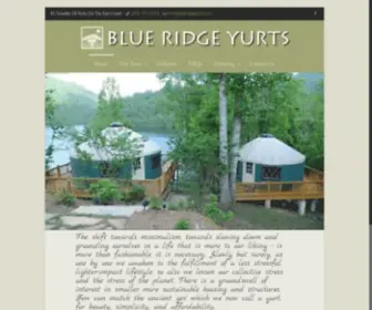 Blueridgeyurts.com(#1 Supplier Of Yurts On The East Coast) Screenshot