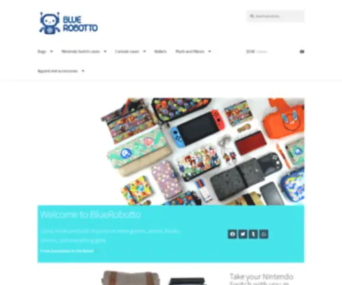 Bluerobotto.com(Bags, cases, appareal) Screenshot