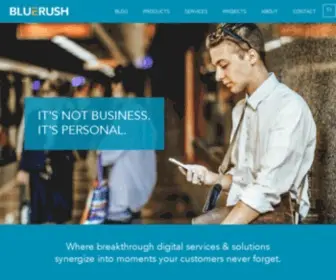 Bluerush.com(Personalized and Interactive Digital Experiences) Screenshot