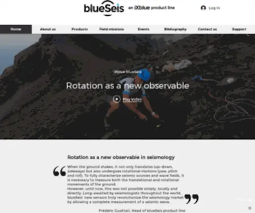 Blueseis.com(Blueseis rotational seismometer for seismology) Screenshot