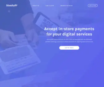 Blueshyft.com.au(In-store payment gateway built for digital services) Screenshot
