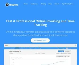 Blueskyapp.com(Online Time Tracking Software & Invoicing App for Online Billing from Bluesky) Screenshot