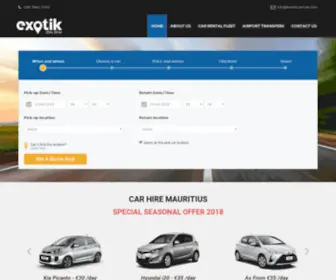 Blueskycarrentals.com(Cheap Car Rental Mauritius) Screenshot