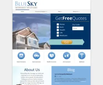 Blueskycoverage.com(Home Insurance) Screenshot