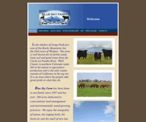 Blueskyfarmcolorado.com(Blue Sky Farm) Screenshot