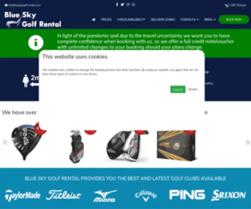 Blueskygolf-Rental.com(Blue Sky Golf Rental) Screenshot