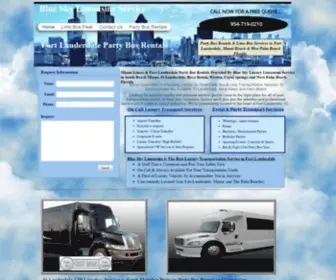 Blueskylimousineservice.com(A1 LimoBus Fort Lauderdale FL Limousine Service) Screenshot