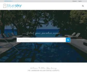 Blueskyluxury.com(Caribbean Holiday Home & Villa Rentals) Screenshot