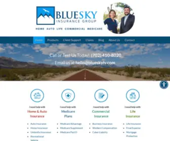 Blueskylv.com(Blue Sky Insurance Group) Screenshot