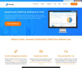 Blueskymss.com(Bluesky medical staffing software & healthcare vms) Screenshot