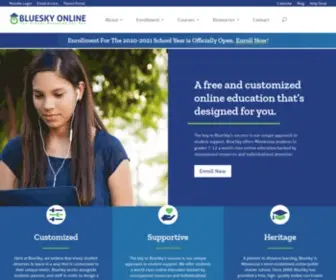 Blueskyschool.org(Minnesota Online School) Screenshot
