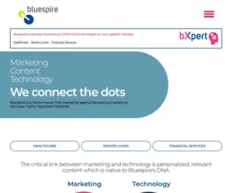 Bluespiremarketing.com(HealthCare, Financial & Senior Living Marketing Agency) Screenshot