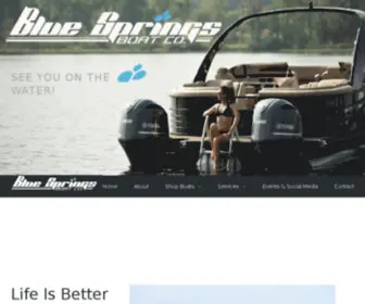 Bluespringspontoons.com(Blue Springs Boat Company) Screenshot