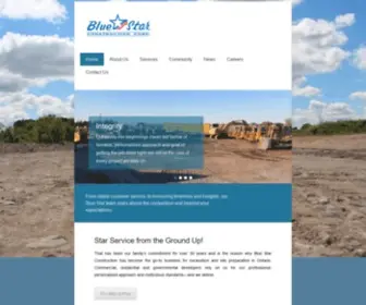 Bluestarconstruction.ca(Moving Earth to a Higher Elevation) Screenshot