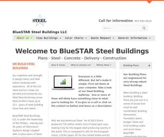 Bluestarsteelbuildings.com(BlueSTAR Steel Buildings LLC) Screenshot