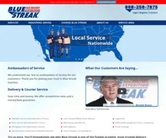 Bluestreakcouriers.com(Delivery and Shipping Service Company) Screenshot