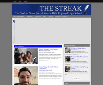 Bluestreaknews.com(The Student News Site of Warren Hills Regional High School) Screenshot